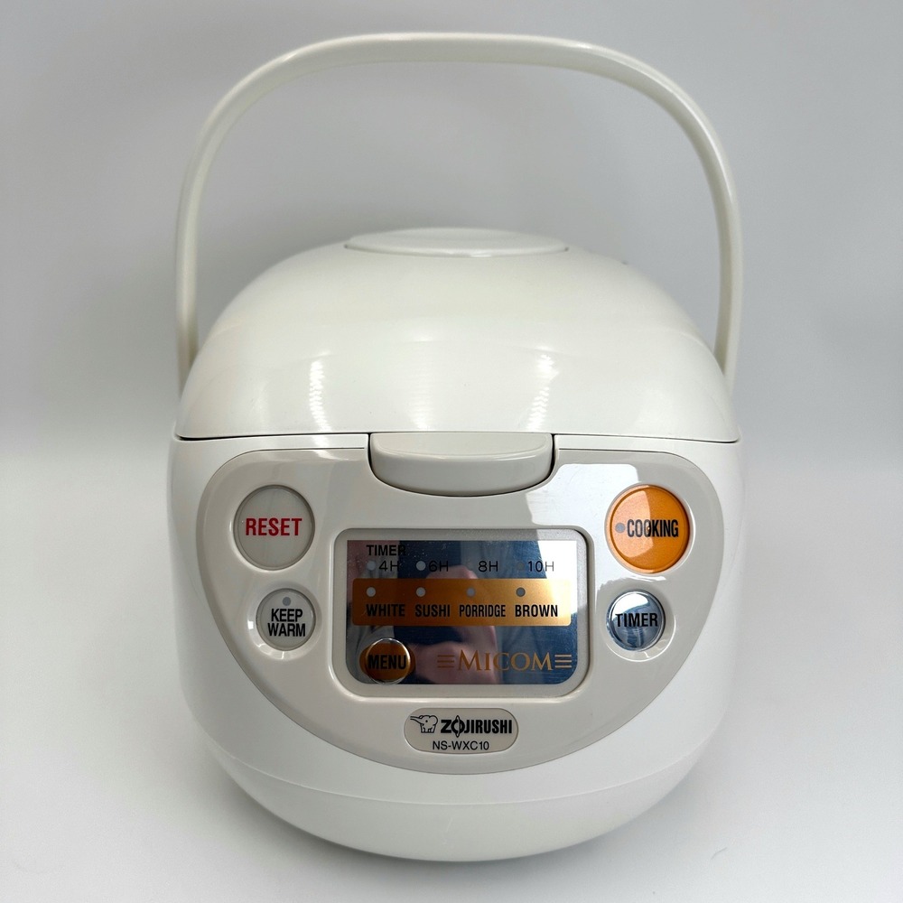 Zojirushi Rice Cooker 5.5 C White Micom Electric Warmer NS-WXC10 Tested Works